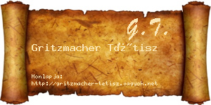 Gritzmacher Tétisz névjegykártya